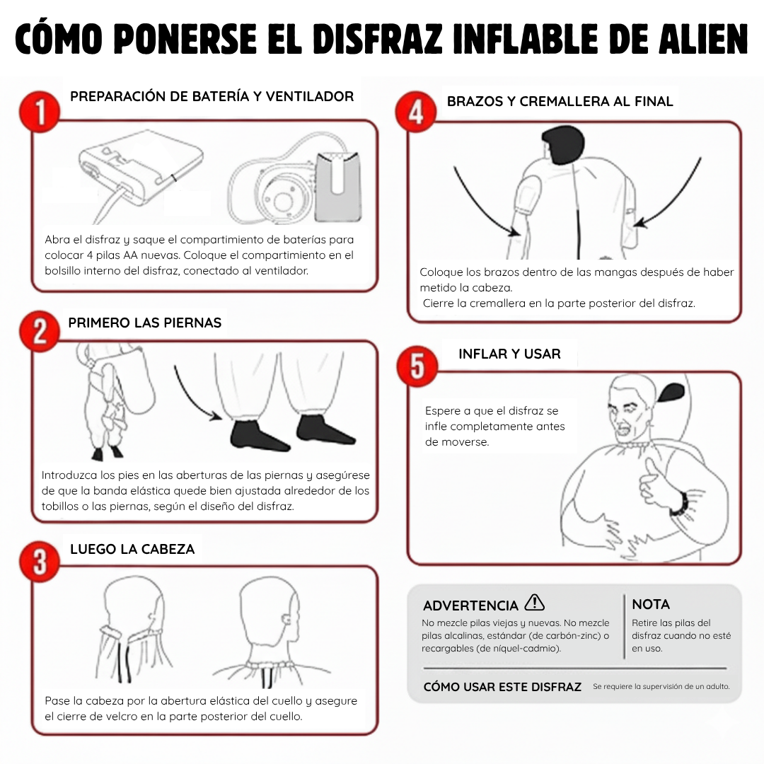 Disfraz Inflable de Alíen